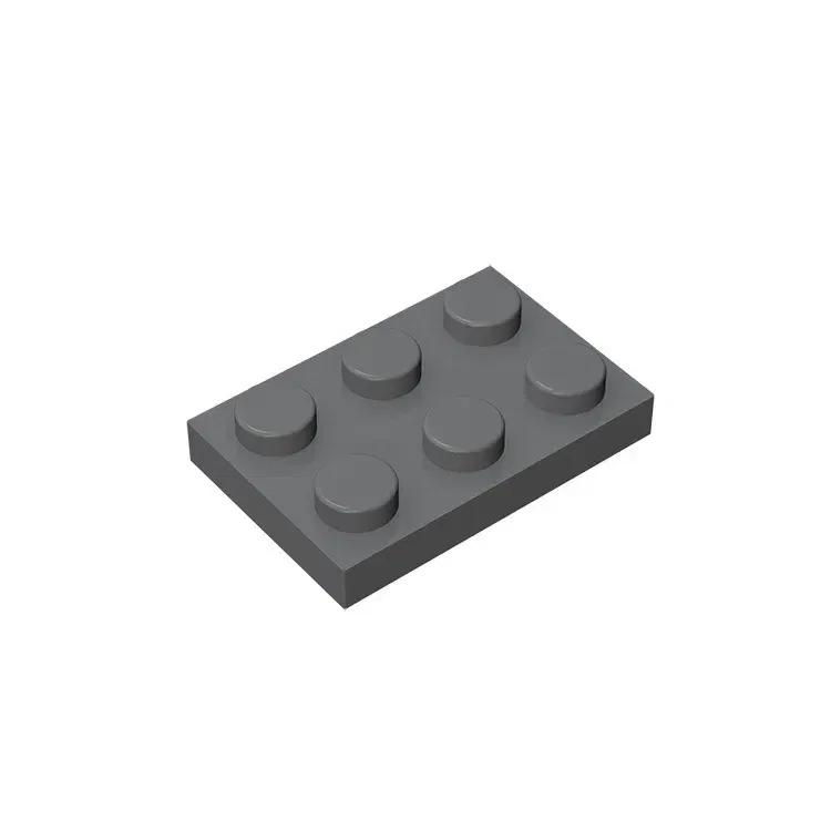 Color: Chocolate - Gobricks GDS-510 Plate 2 x 3 compatible with lego 3021 pieces of children's DIY building block Particles Plate DIY