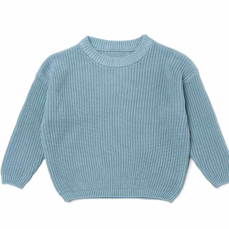 Color: SKY BLUE, Size: S, Age Range: 0-3M - Personalized sweaters for cherished babies.Celebrate your little one's name with unique, custom-made thick knitted sweaters