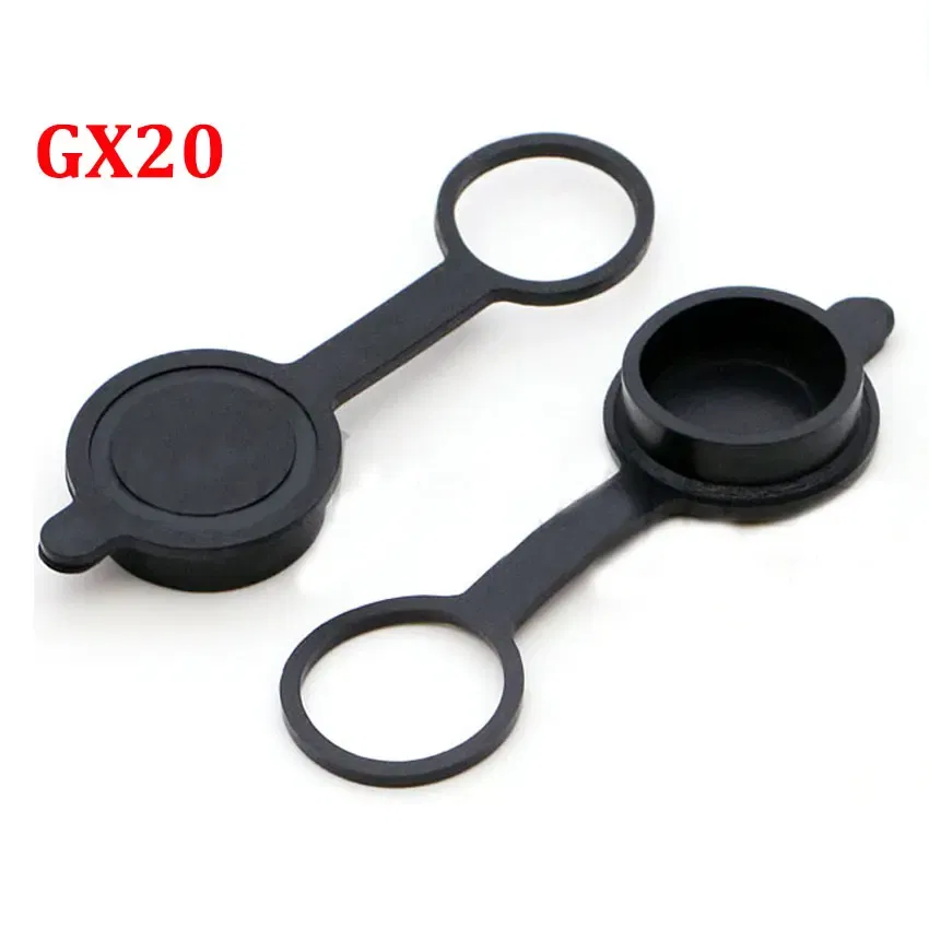 Color: Dark Grey - Cltgxdd 1pcs GX12 GX16 GX20 Aviation Circular Plug Socket Waterproof Dust Cap Welding Cable Connectors Rubber Protective Cover