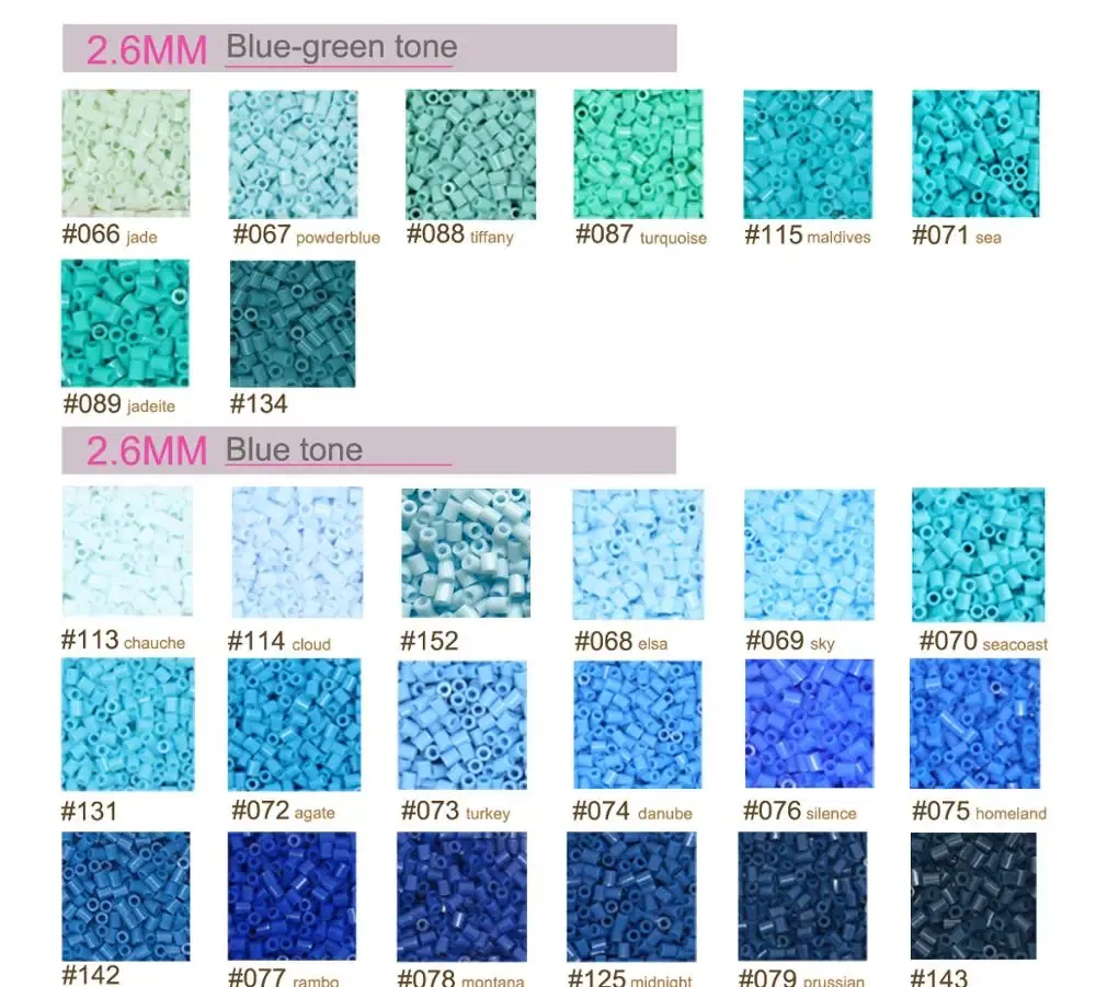 Color: Fluorescent Yellow - 2.6mm Mini Beads 1000PCS Fuse Beads for Kids Gift Hama Beads Diy Puzzles Iron Beads High Quality