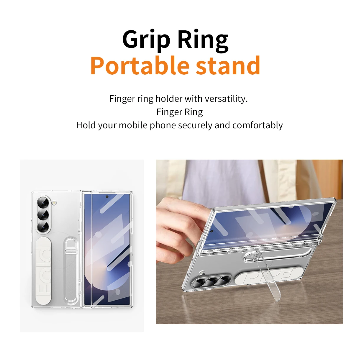 Color: Lotus root color, Material: Cotton Fabric - Touch Pen Case For Samsung Galaxy Z Fold 6 5 4 3 Skin Friendly Folding Hinge with Elastic Wrist Band Screen Tempered Film Cover