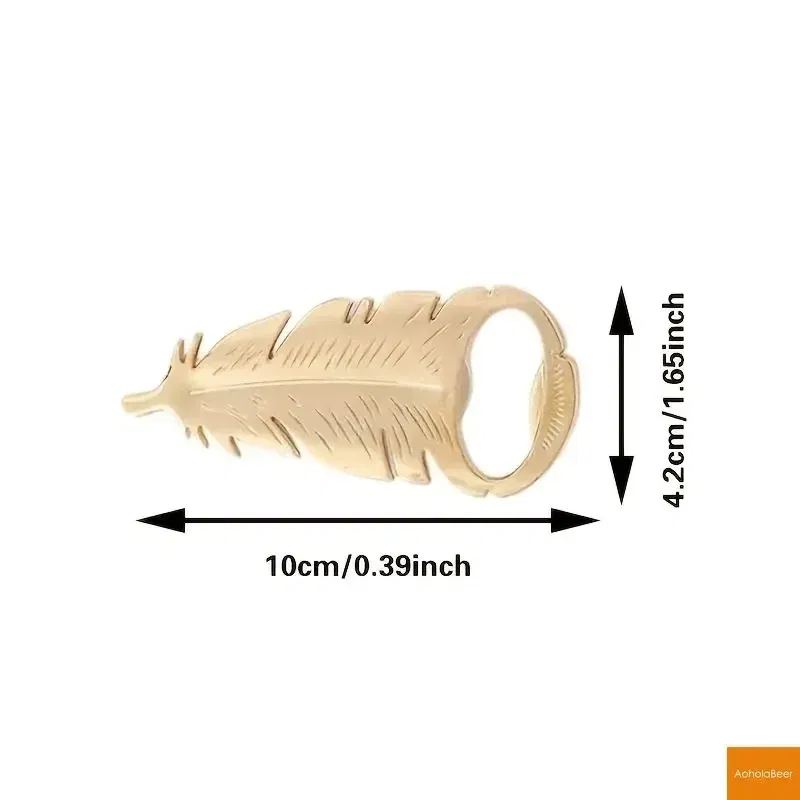 New Design Feather Shape Beer Bottle Opener Small Wedding Favors for Guests Gold Zinc Alloy Beer Openers Tools Kitchen Gadgets