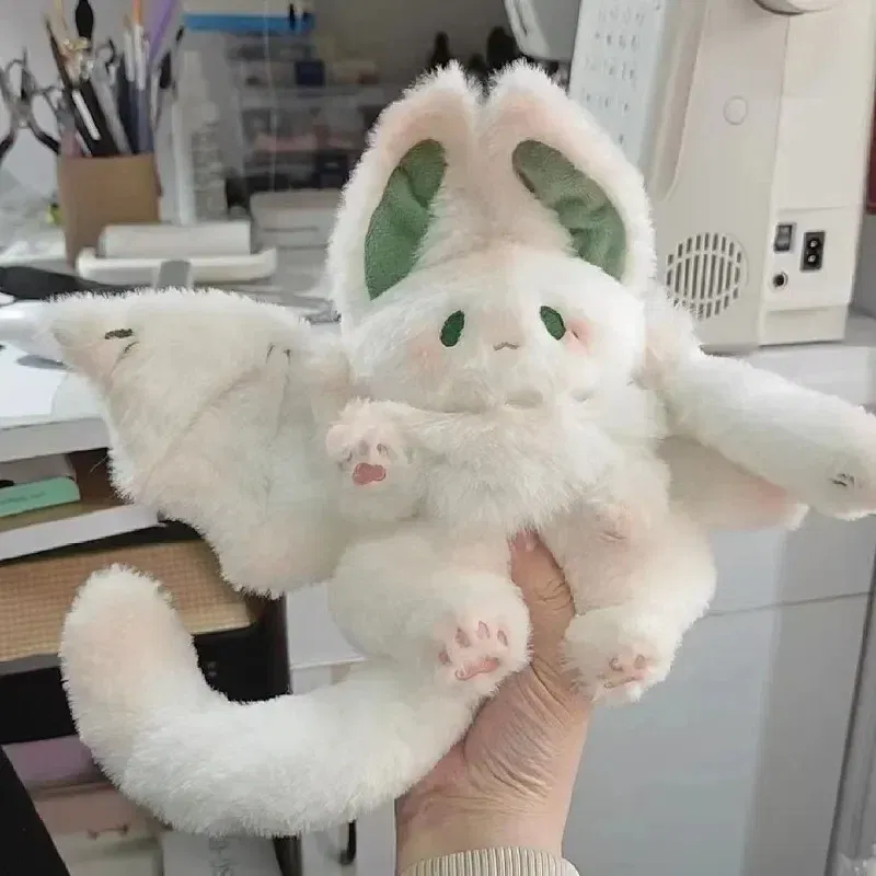 Color: WHITE, Height: 0-10cm - Bat Plush Toy manta Kawaii Animal Creative Plushie Stuffed Pillow Soft Kid Toy Girl Women Gift