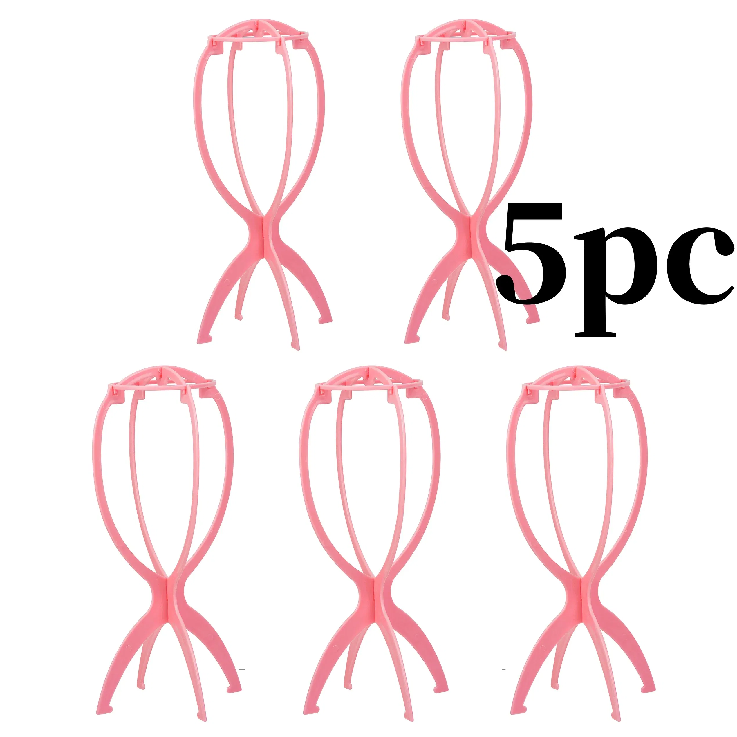 Color: Light White - 10pcs Wig Stand Durable Easy Assembly Wig Cap Holder Portable Plastic Hair Hat Displaying Stand Ideal for Home Salon Travel Use