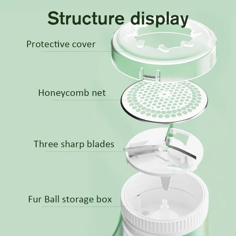 Color: WHITE - Household Clothes Shaver Fabric Lint Remover Fuzz Electric Fluff Portable Brush Blade Professional Rechargeable Fur Ball Trimmer