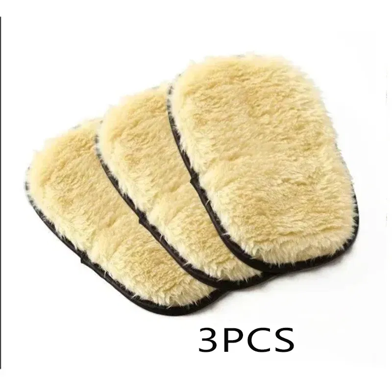 Color: green - Car Washing Imitation Wool Gloves Thickened Plush Car Wiping Gloves Waxing Polishing Car Cleaning Products cleaning cloth