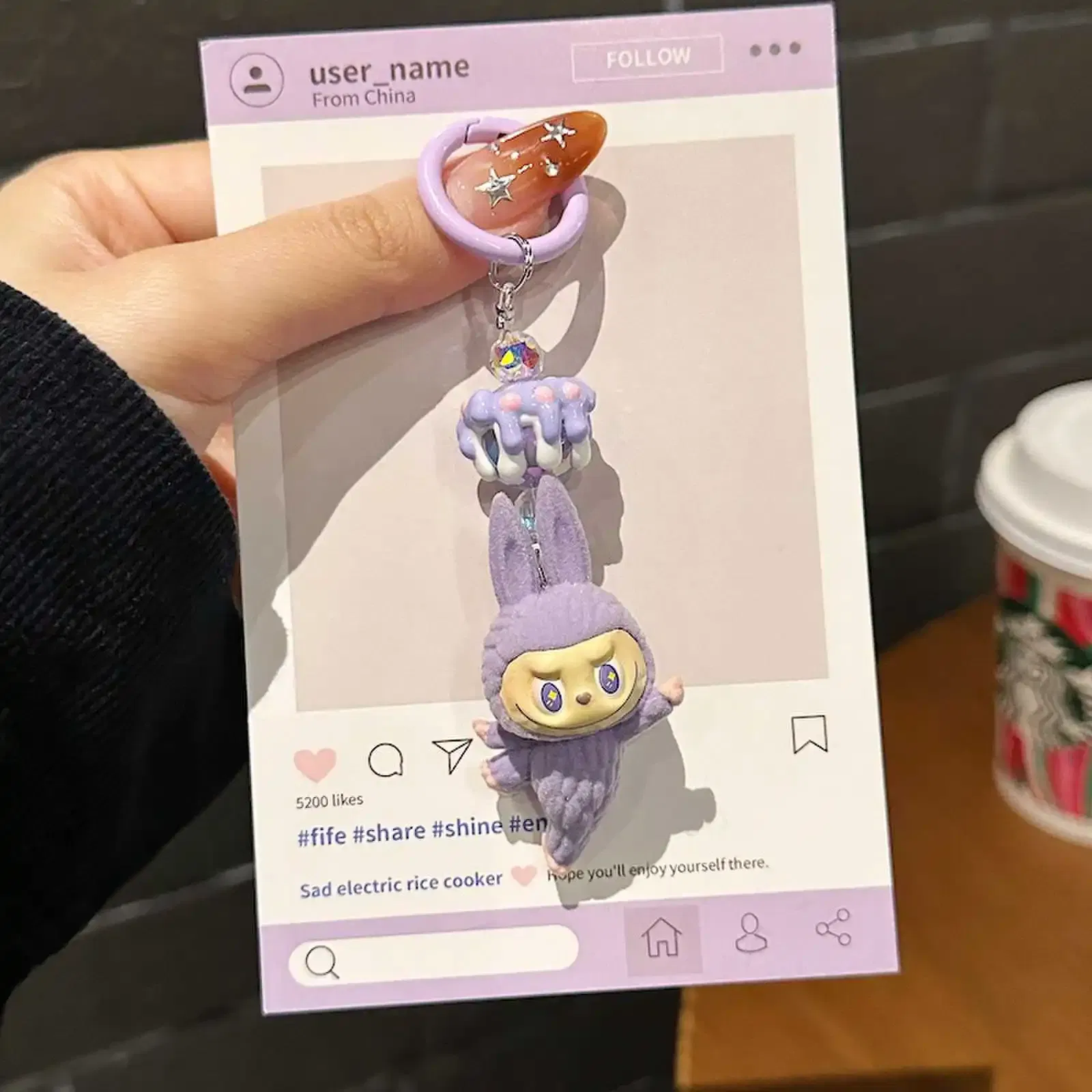 Color: green, Ships From: CHINA - New Cute Cartoon Labubu Phone Chain Hanging Rope Keychain Backpack Pendant Shoulder Bag Ornament Gift for Girlfriend