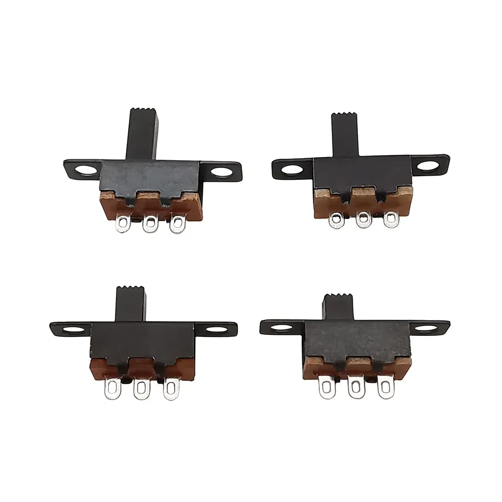 Color: Brown - 10Pcs SS12F15 Toggle Switch 3 Pin 1P2T SPDT Slide Switch 50V 0.5A Handle High 3mm 4mm 5mm 6mm