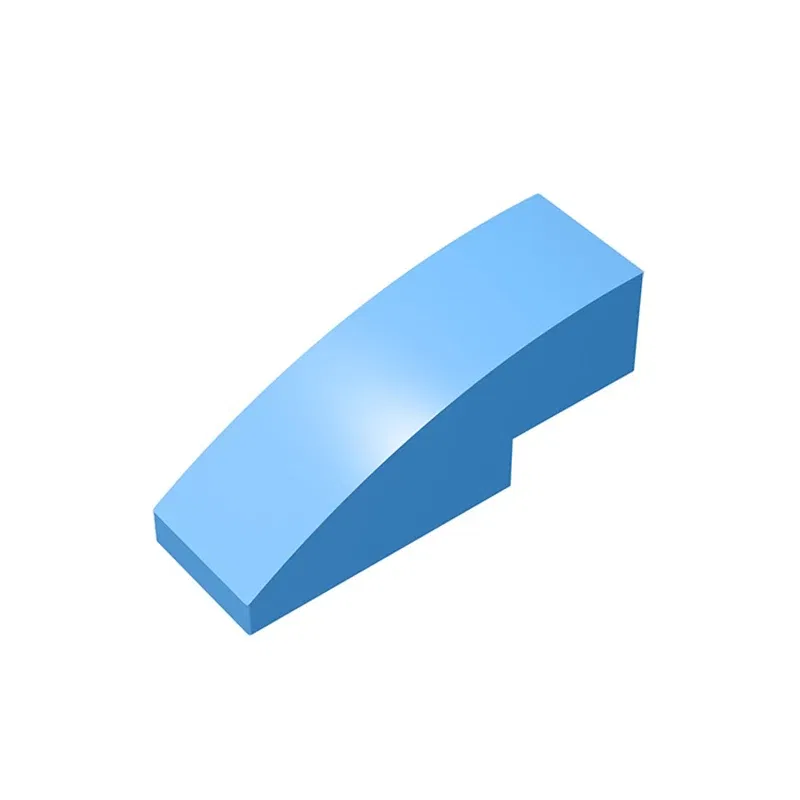 Color: NAVY - Gobricks 10PCS Assembles 50950 3x1 curved oblique brick Building Blocks Bricks Bulk Model City Classic Toy Boys Girls Kids Gift