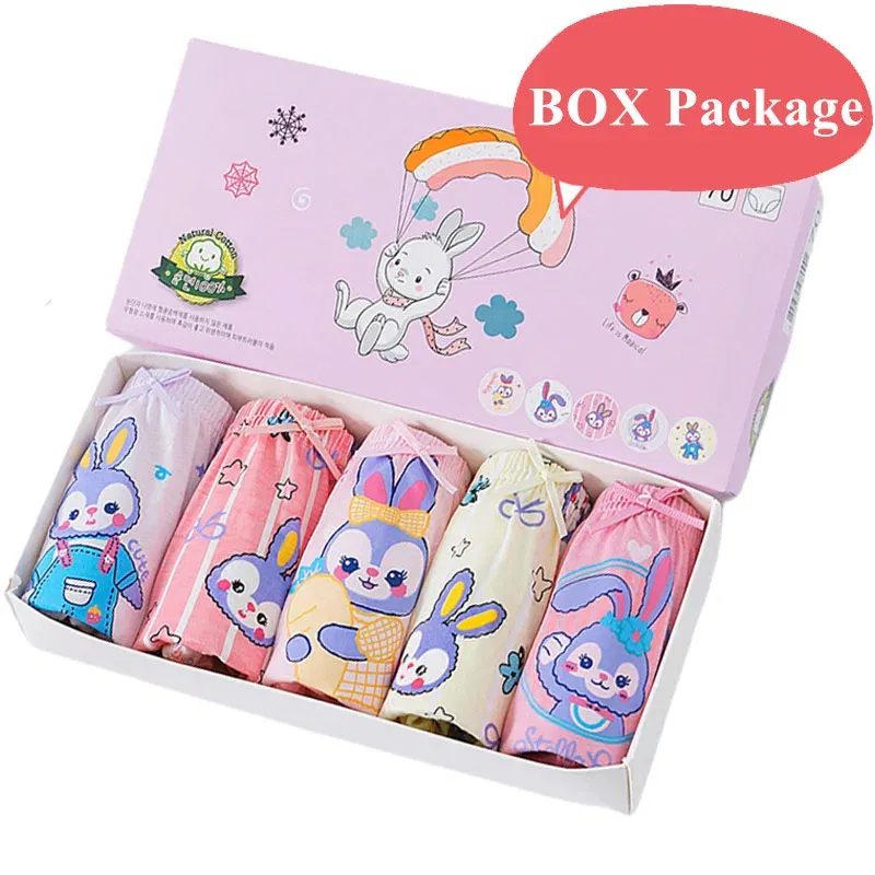 Color: Pink, Kid Size: 4T - 5 Pack Girls Cotton Briefs With Exquisite Box, Queen Elsa Kids Soft Girls Panties, Princess Cartoon Children's Underpants 2-14T