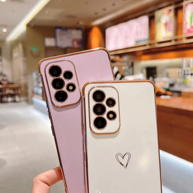 Color: Khaki, Compatible-Phone Models: For iPhone 11, Ships From: CHINA - Electroplating Love Heart Phone Case For Samsung Galaxy S25 S24 Ultra S23 S22 A13 A14 A52 A53 Protect Lens Shockproof Back Cover