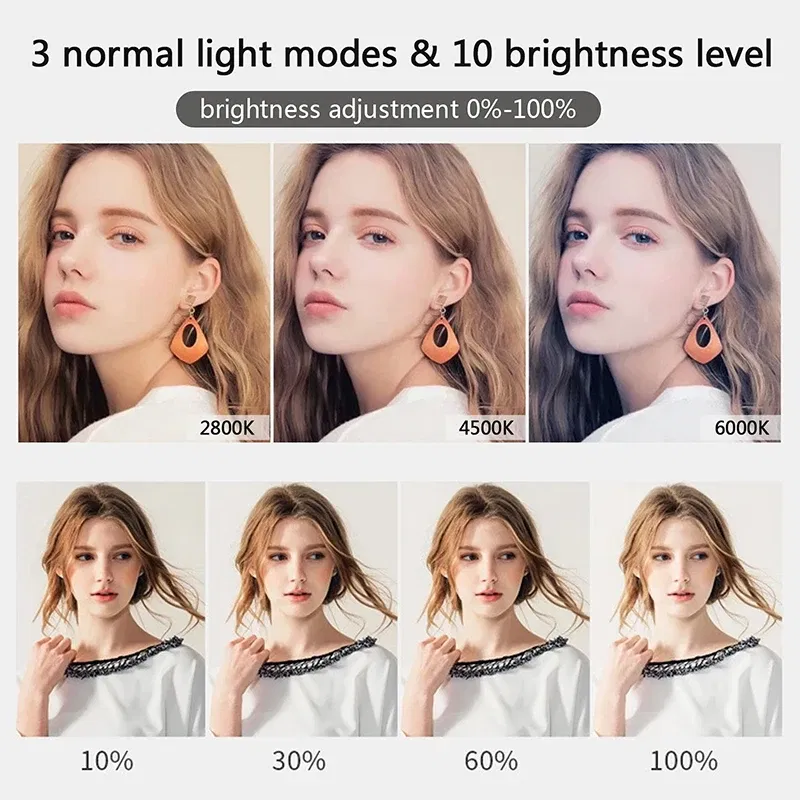 Color: light yellow - 10 inch LED Selfie Ring Light Dimmable Photography Fill Lamp with Mini tripod for Mobile Phone Live Video Photo Studio Ringlight