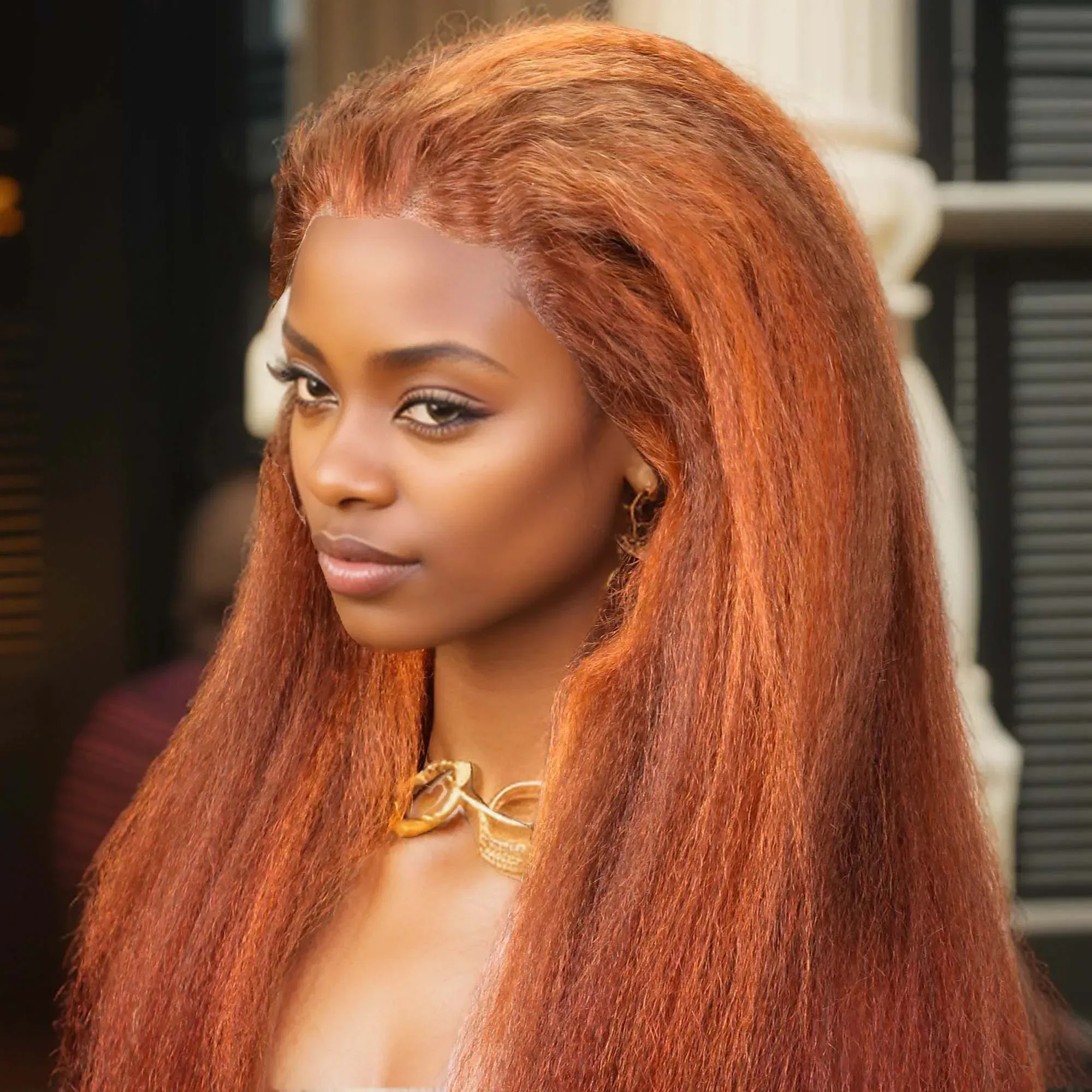 Hair Color: #1, Stretched Length: 20inches, Density: 220% - 4/350 Piano Color Kinky Straight 13x6 Lace Frontal Human Hair Wigs Highlight Ginger Orange Brown Color Remy 13x4 Lace Front Wig