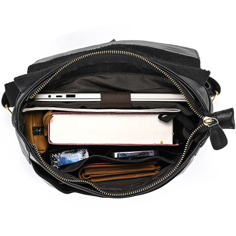 Color: Beige - Men Genuine Leather Backpack Top Quality Nappa Leather Flap Women Rucksack Natural School Bag Office Daypack Black Travel Pack