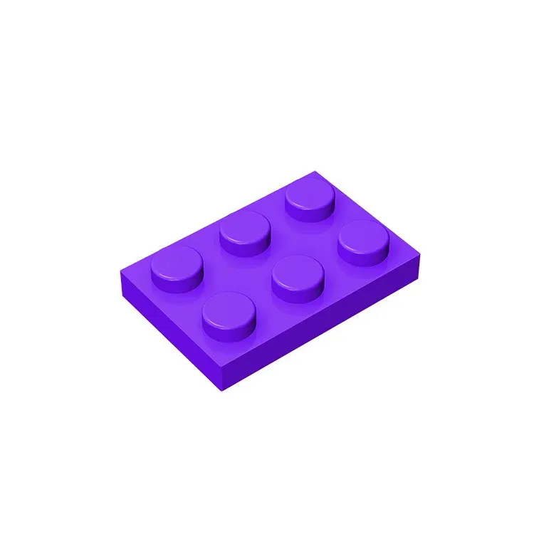 Color: VIOLET/?«?—?…° - Gobricks GDS-510 Plate 2 x 3 compatible with lego 3021 pieces of children's toys building block Particles Plate DIY