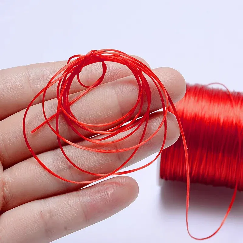 Color: Green, Size: S - DIY Fishing Lines Elastic Crystal Beading String Stretchable Thread For Bracelet Necklace Nylon Rubber Jewelry Making Supplies
