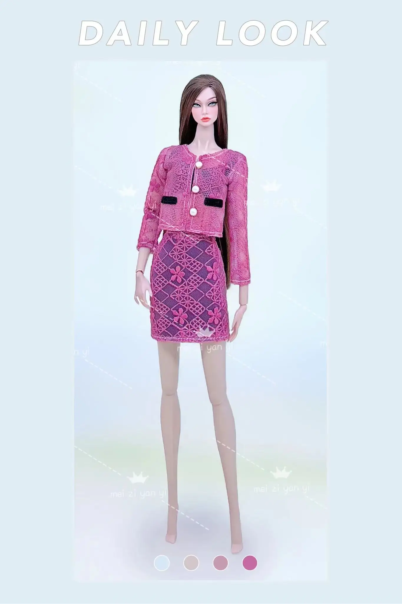 Color: VIOLET - Dress for barbie accessories clothing clothes fashionistas Princes cosplay costume for barbie clothes set girls birthday toys
