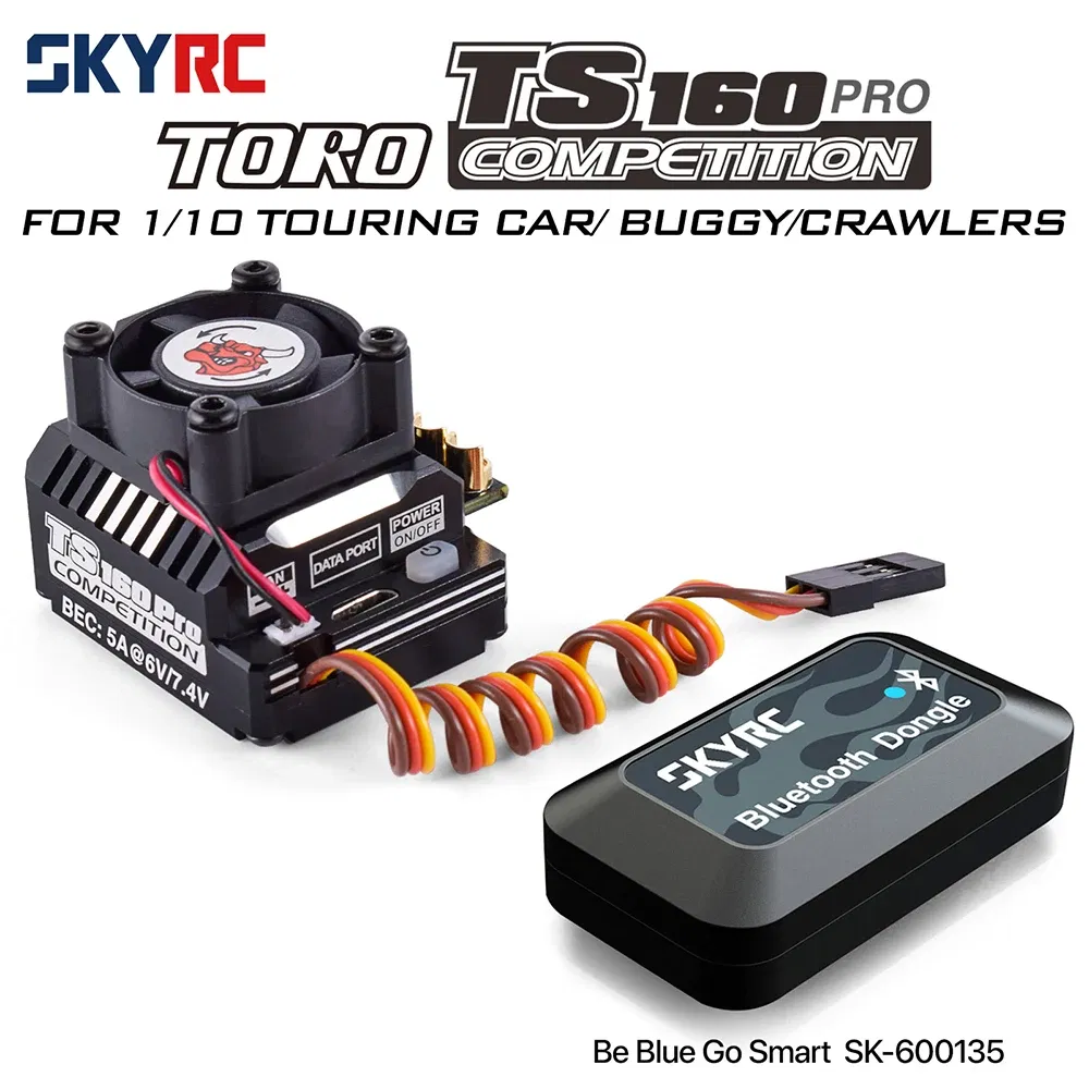 Color: Yellow - SKYRC TORO TS160 160A Brushless Sensored ESC w/6V/7.4V BEC For 1/10 Touring Car Buggy Crawlers