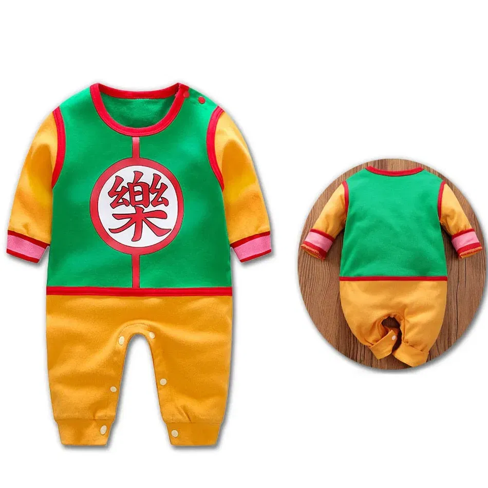 Color: Blue, Kid Size: 24M - Anime Clothes Baby? Vegeta? Rompers Newborn? Kuririn? Roshi Training Outfit Infant Kids Halloween Cartoon Cosplay Costume Jumpsuit