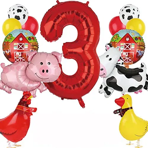 Color: Beige - Cow Party Supplies Standing Cow Balloon 40inch Number Balloon Cow Print Latex Balloon Children's Farm Birthday Party Decoration