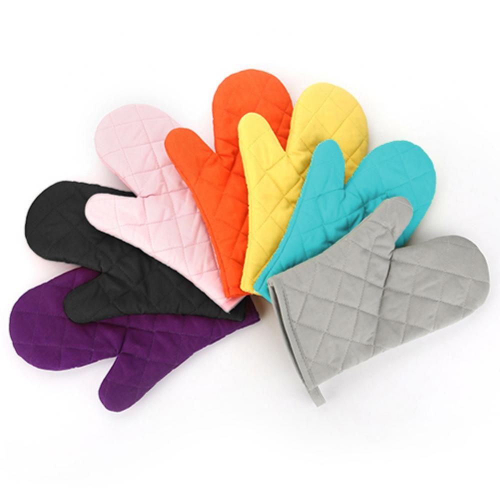 Color: Colorful - Cotton Oven Mitt High Quality Heat Proof Resistant Protector Kitchen Cooking Pot Holder Glove Kitchen Bakeware