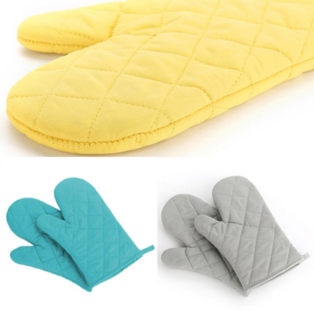 Color: Colorful - Cotton Oven Mitt High Quality Heat Proof Resistant Protector Kitchen Cooking Pot Holder Glove Kitchen Bakeware