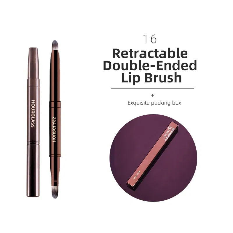 Handle Color: SKY BLUE - Hourglass Makeup Brushes Powder Foundation Concealer Blusher Bronzer Eye Shadow Eyebrow Eyeliner Sculpting Brush