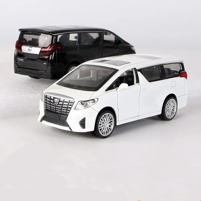 Color: WHITE - Children's Inertia Pull-back Car Toy with Lighting Sound Simulation Commercial Car Model Boy Gift Toy Car Kids Holiday Gift