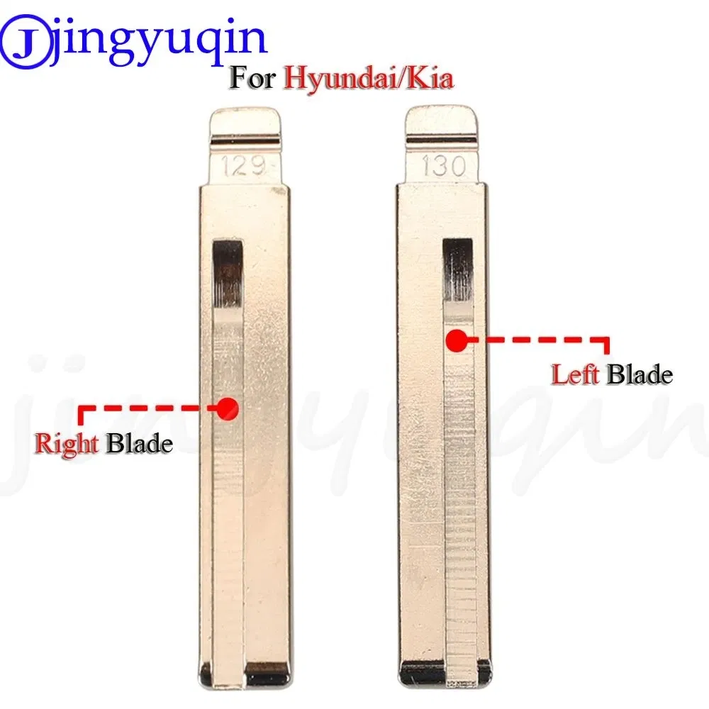 Color: GRAY - jingyuqin #129 #130 Remote KD Car Key Blade HY20 HY20R For Hyundai For Kia Car Remote Key Embryo Uncut Right Left Blade