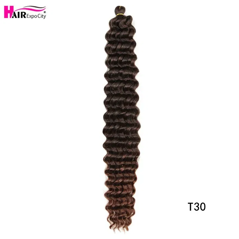 Color: T1B/30, Ships From: CN, Stretched Length: 28inches, Bulk Buy: 1Pcs/Lot - 22-28 Inch Freetress Deep Twist Crochet Hair Natural Synthetic Braids Hair Ombre Crochet Braiding Hair Extensions Hair Expo City
