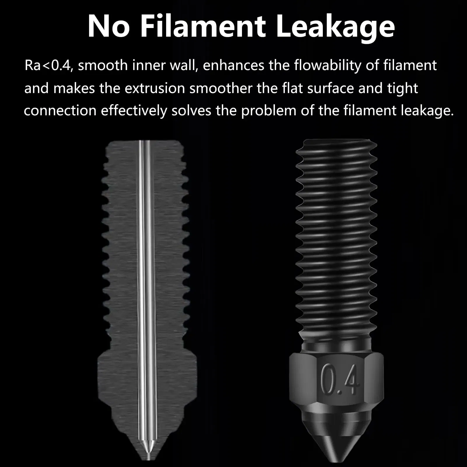 Color: Gold - Creality Ender 3 V3 KE Nozzle Har Hardened Steel Nozzle Kit 0.2/0.4/0.6/0.8/1.0/1.2mm for K1 3D Printer Parts Non Stick Filament