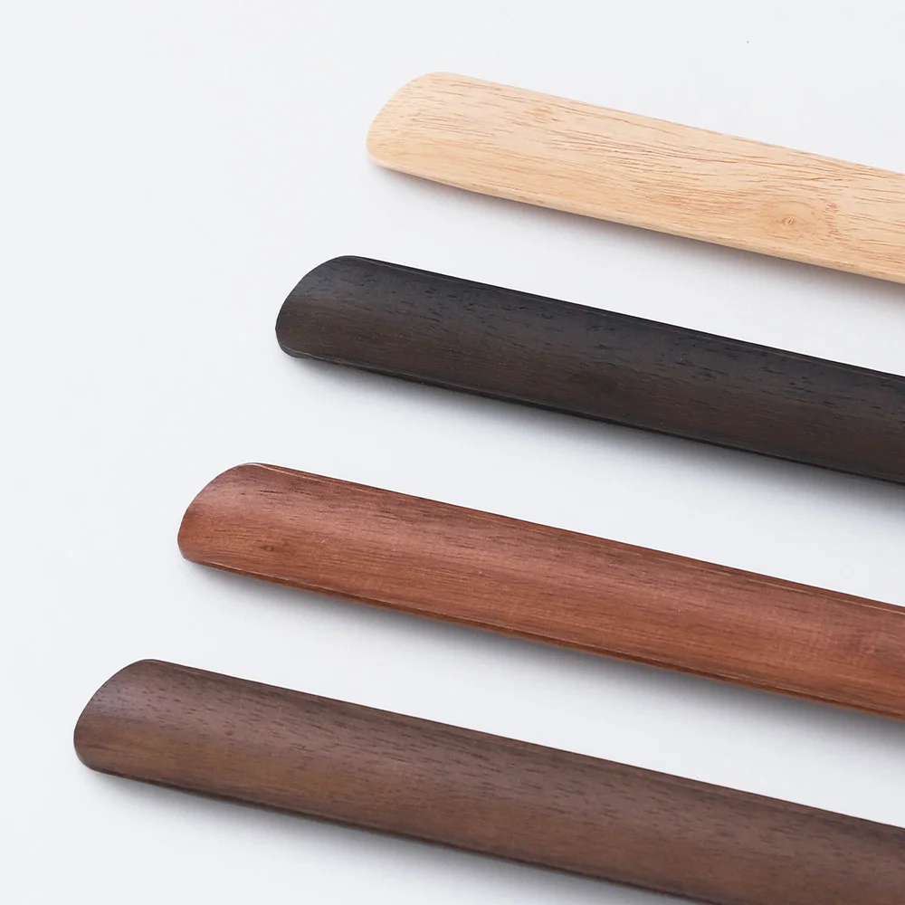 Color: Champagne - 40/55/70cm Premium Rubber Wood Magnetic Shoe Horn - No Bending Needed, Elegant Shoe Helper