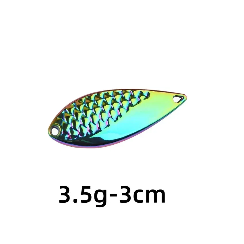 Color: Saddle Brown - Metal Spoon Sequin Fishing Lure 2.5g 3.5g 5g 7g 10g 15g 20g Pesca Leech Jig Wobbler Crankbaits for Fly Fishing Hard Baits Lures