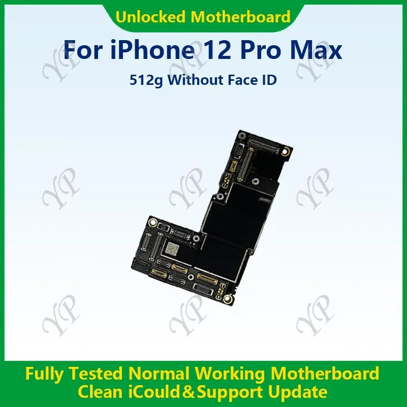 Color: Silver, Ships From: CHINA - Top Fully Tested Authentic Motherboard For iPhone 12 Pro Max 128g/256g Unlocked Mainboard With Face ID Cleaned iCloud Fast