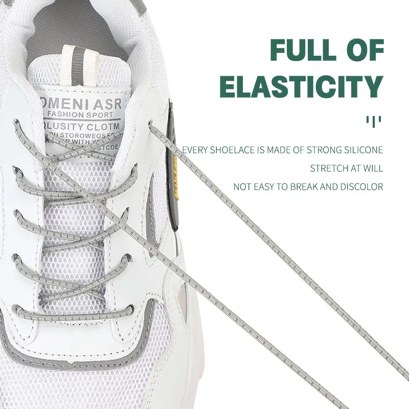 Color: Blue, Ships From: CHINA - New Reflective Circular Elastic Shoe laces No Tie Shoelaces Metal Lock Lazy Laces for Kids and Adult One size fits all shoe