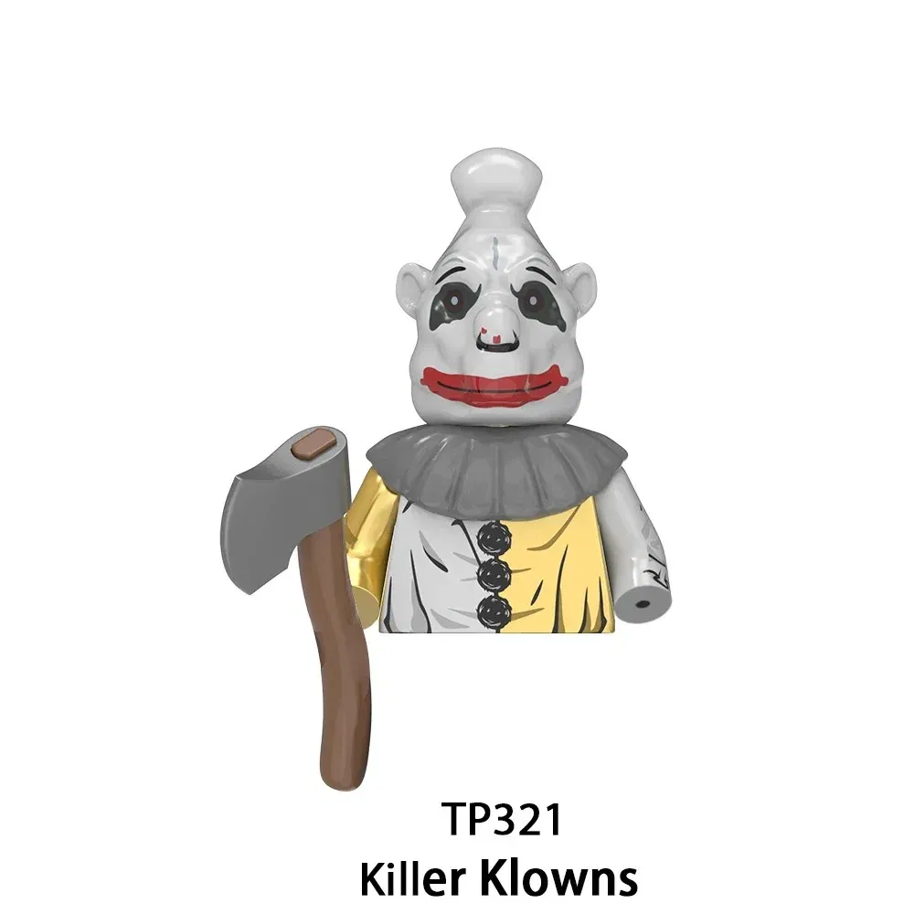 Color: Trans-dark Pink - 2025 Building Blocks KF6173 KF6175 KF6176 Halloween Horror Jason Sally Leather Face Jack Character Figures Bricks Children Toys