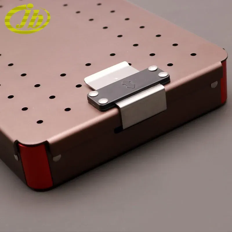 Color: Khaki, Ships From: CHINA - Medical disinfecting box surgical operating instrument single-deck aluminium alloy coffee autoclave sterilization