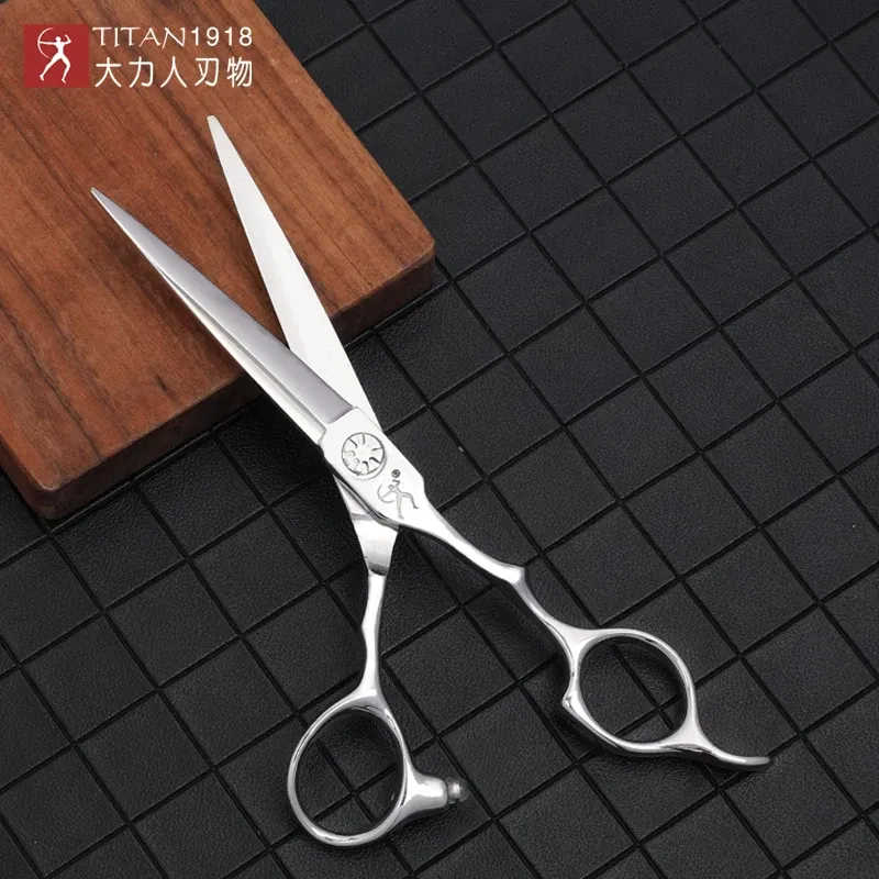 Color: WHITE - Titan professional hairdresser's barber set of scissors cutting  Hairdressing salon scissors  sharp tools 5.5inch 6.0inch
