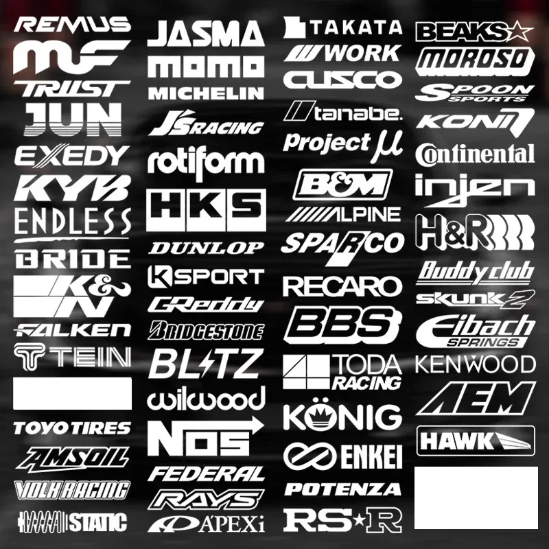 Color: Red - 15CM Motorcycle stickers Random 15pcs Racing Sponsor Set Cool Reflective Car Vinyl Decal for JDM EDM Race Turbo Drift - 61Styles