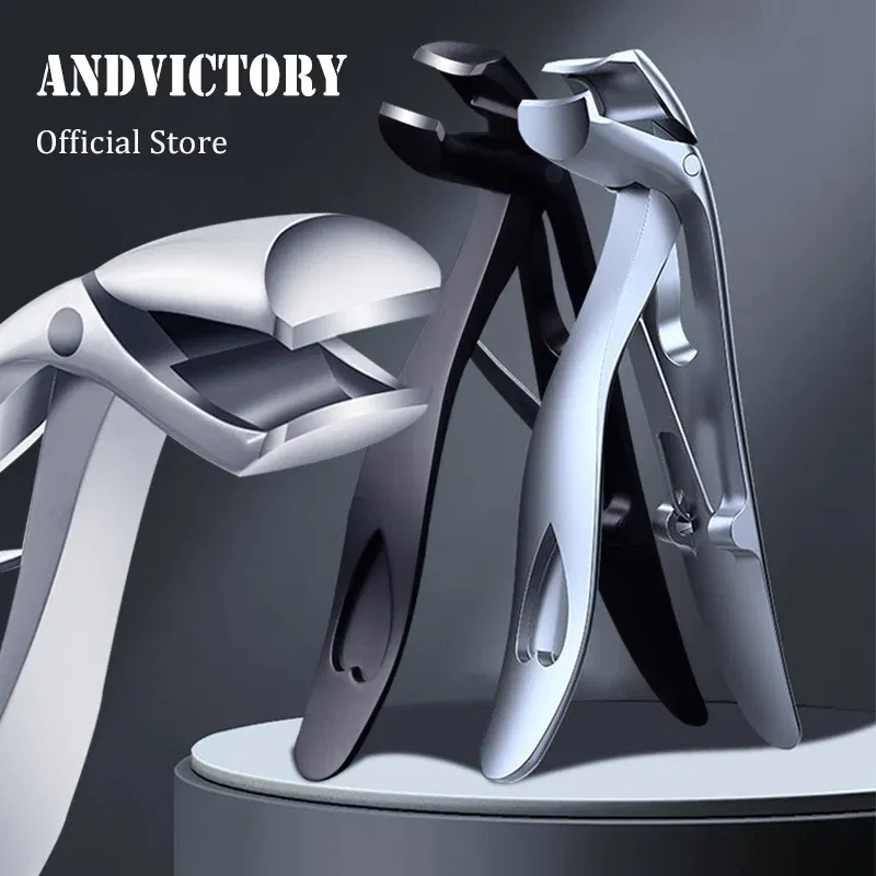 Color: black - 1Pcs Toenail Clippers Wide Jaw Opening Thick Nails Cutter Long Handle Stainless Steel Professional Fingernail Clipper