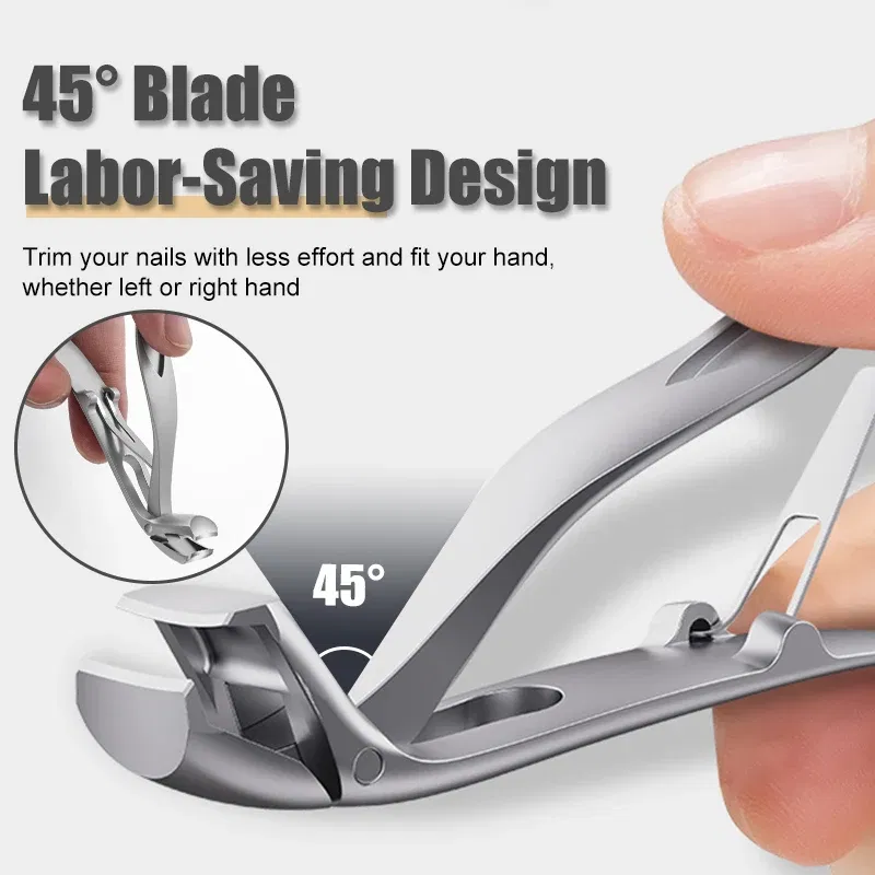 Color: black - 1Pcs Toenail Clippers Wide Jaw Opening Thick Nails Cutter Long Handle Stainless Steel Professional Fingernail Clipper