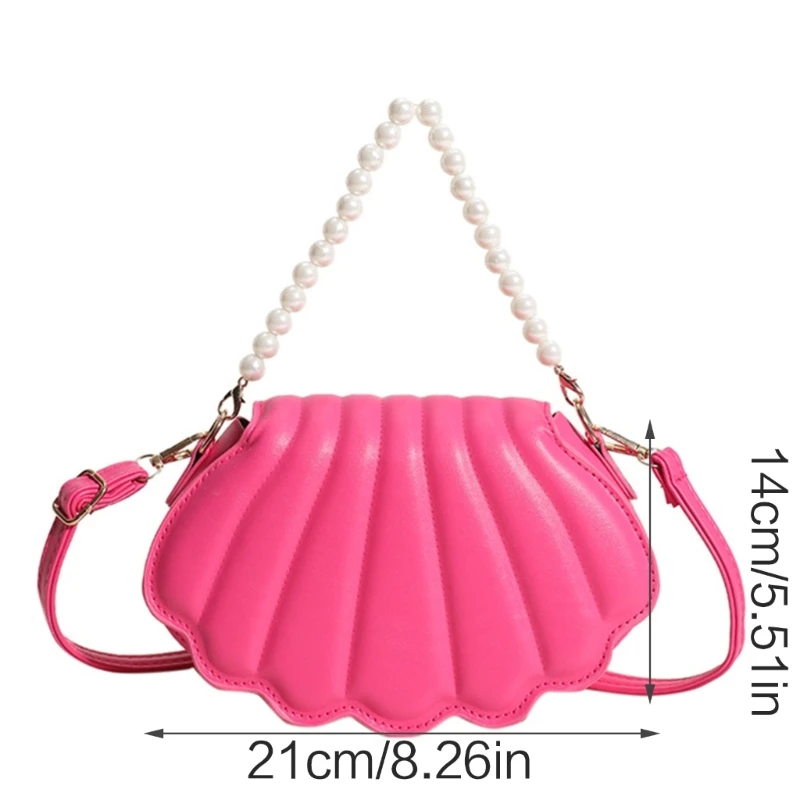 Color: WHITE - All-matching Bag for Women Shoulder Bag Ladies Pearl Chain Handbag Evening Bags Fashion Crossbody Bag