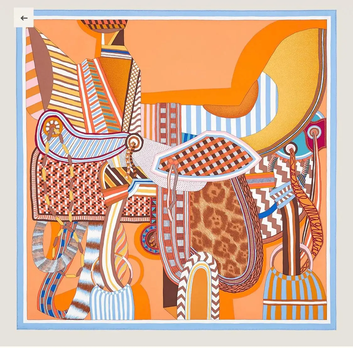 Color: Blue - This Super Beautiful Saddle Print Silk Scarf Is A Hand-curled Twill Scarf/scarf/shawl Made with The Most Advanced Technology.