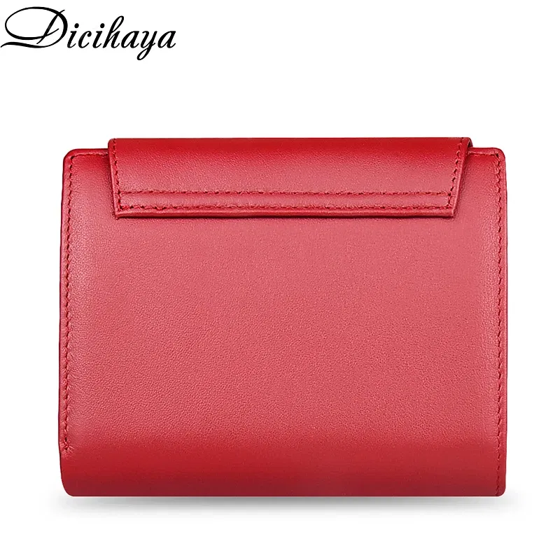 Color: army green - Genuine Leather Women Wallet Coin Purse For Girls Female Small Portomonee Lady Purse Money Bag Card Holder for Women Mini Clutch