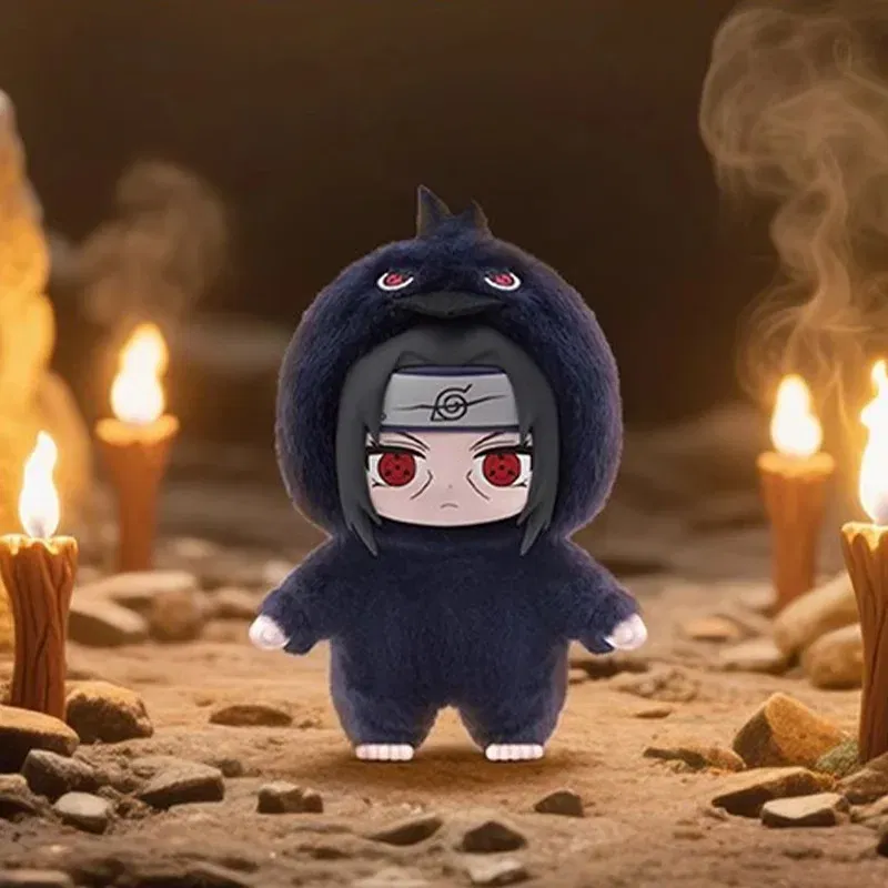 Color: WHITE - In Stock Original TOP TOY Naruto EAKI Cute Beast Party Sasuke Vinyl Cute Plush Blind Box Figure Pendant Gift