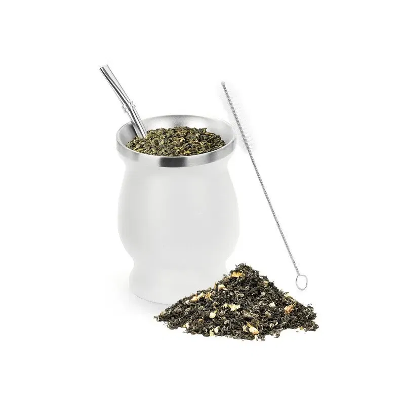 Color: WHITE - Ma Dai Tea Cup Argentina Insulated Straw Cup Insulated Cup Simple Gourd Cup Various Styles of Tea Plum Cup