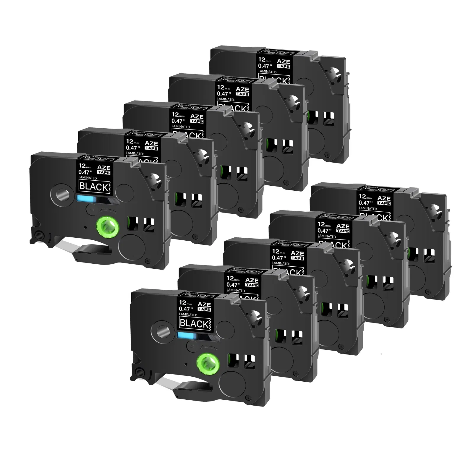 Color: light yellow, Width: 12mm - Greencycle 10PK TZe 231 Label cassettes Compatible for Brother Ptouch Printer Black on white Label tape 6mm 9mm 12mm 18mm 24mm