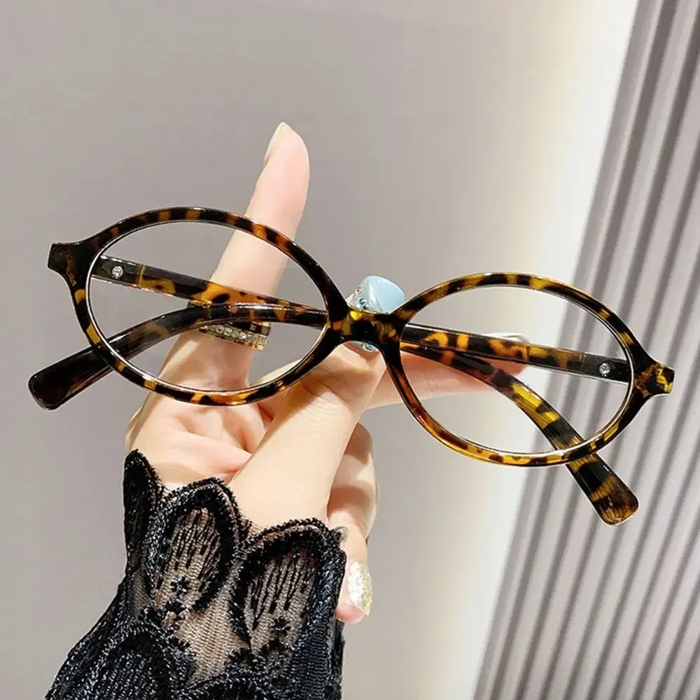Frame Color: black - Y2K Retro Oval Frame Glasses Women Female Sweet Cool Eyewear Trend Reading Computer Anti Blue Light Eyeglasses