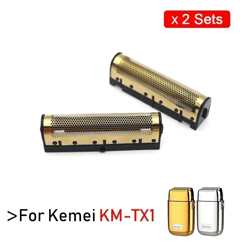Color: Gold - For Kemei KM-TX1 Electric Shaver Original High Quality Replacement Double Foiled Blade Net Cover Repair Accessories Wholesales
