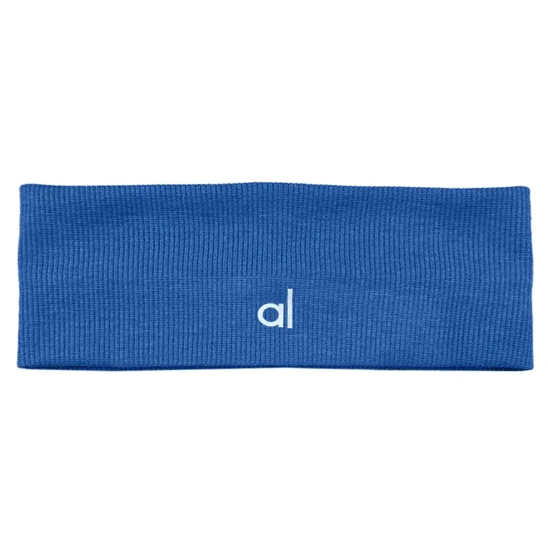 Color: Blue - al yoga Sports headband for men and women Sweatwapping headband Edge Yoga headband Headband